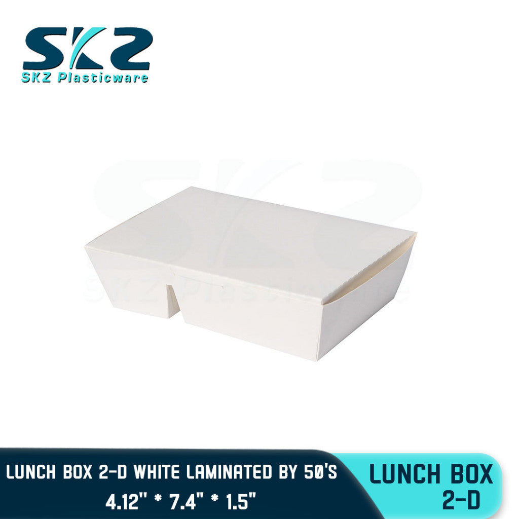 SKZ LUNCH BOX 2 and 3 DIVISION WHITE & BROWN-SILVER LAMINATED