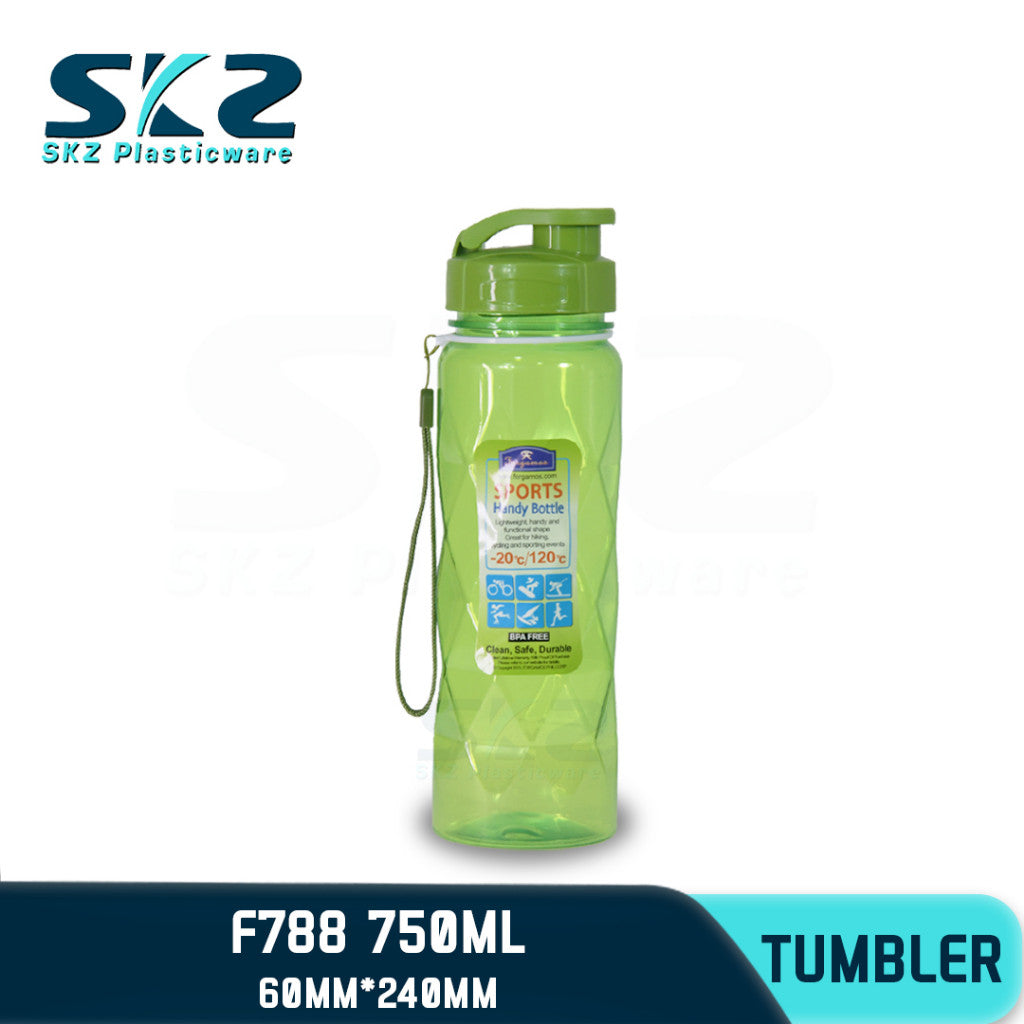 SKZ 750ml [F788] PORTABLE SPORTS WATER BOTTLE BPA FREE