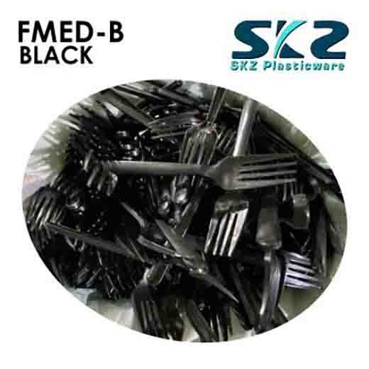 SKZ Unbreakable And Disposable Spoon And Fork Black Medium 1kg Pack