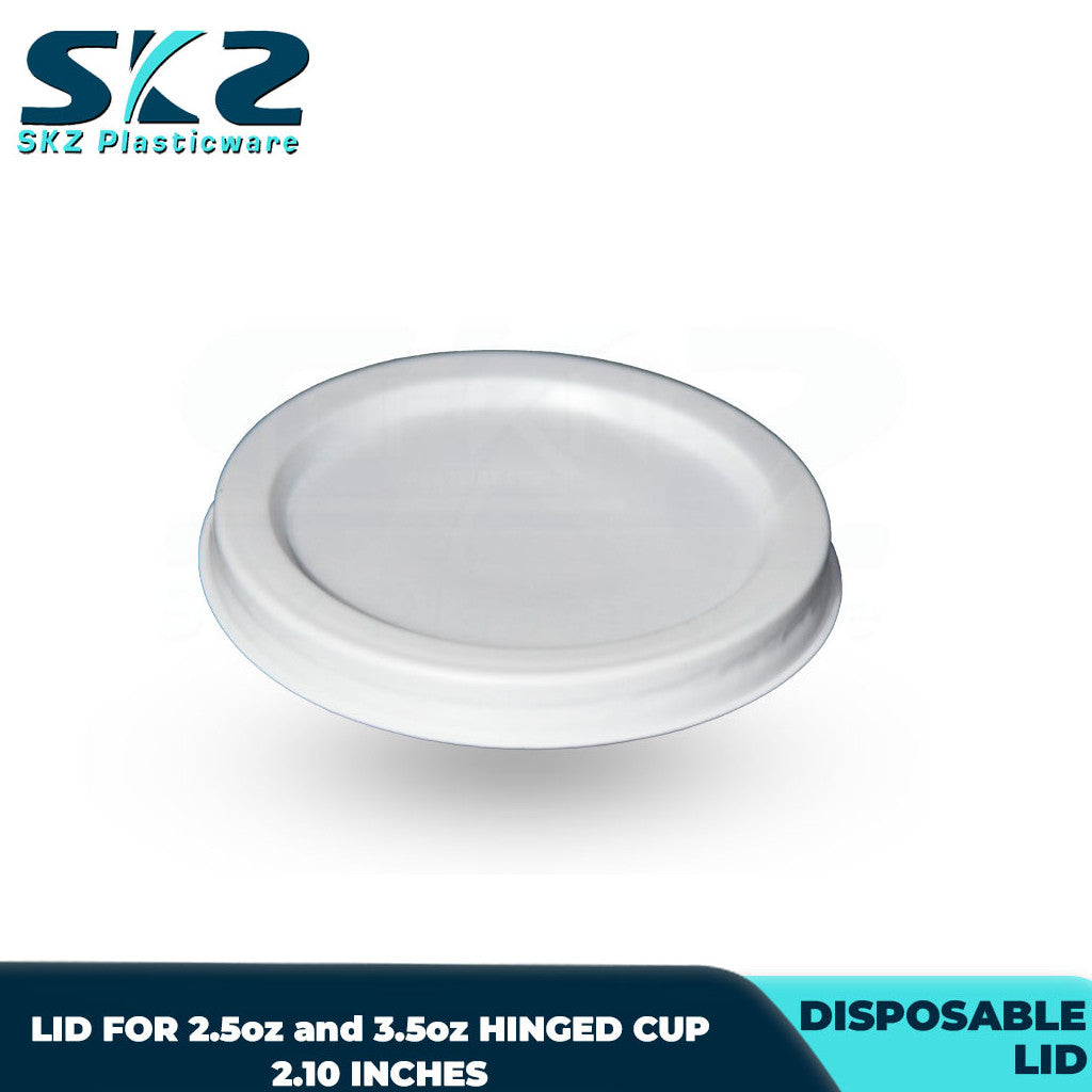 SKZ 2.5oz / 3.5oz DISPOSABLE WHITE HINGED CUP 50-100PCS/PACK