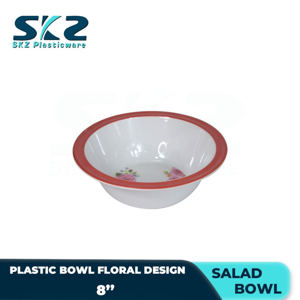 MELAMINE PLASTIC SALAD BOWL, SERVING BOWL, AND VEGETABLE BOWL 8INCHES