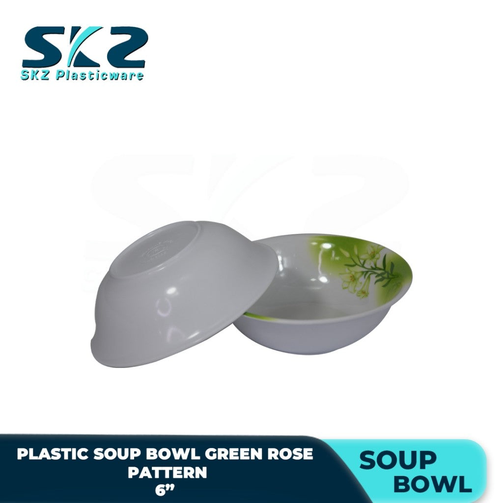 MELAMINE PLASTIC SALAD BOWL, SERVING BOWL, AND VEGETABLE BOWL ROSE DESIGN