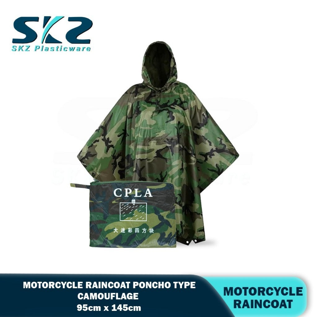 SKZ Waterproof Camouflage Men And Women Fishing Motorcycle Poncho rain coat (Raincoat)