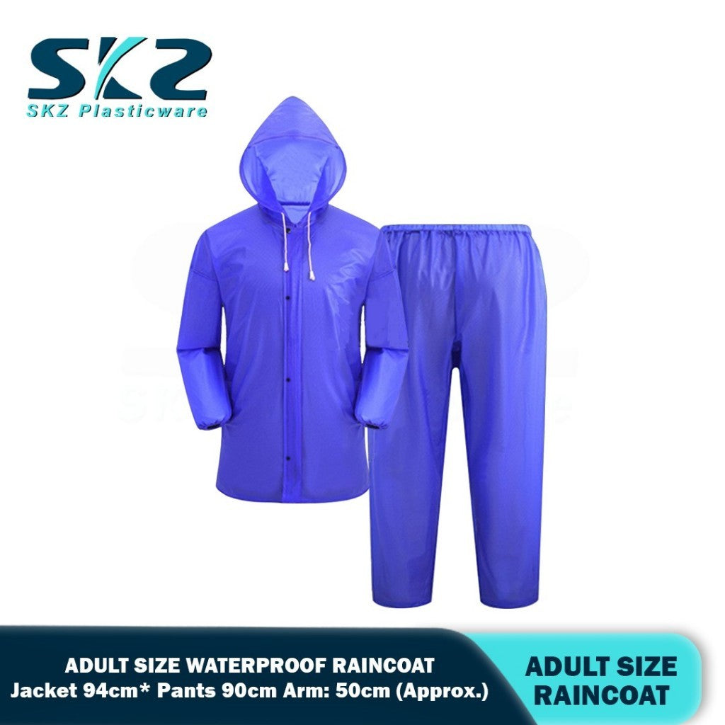 SKZ raincoat kapote unisex free size for adult with pants waterproof