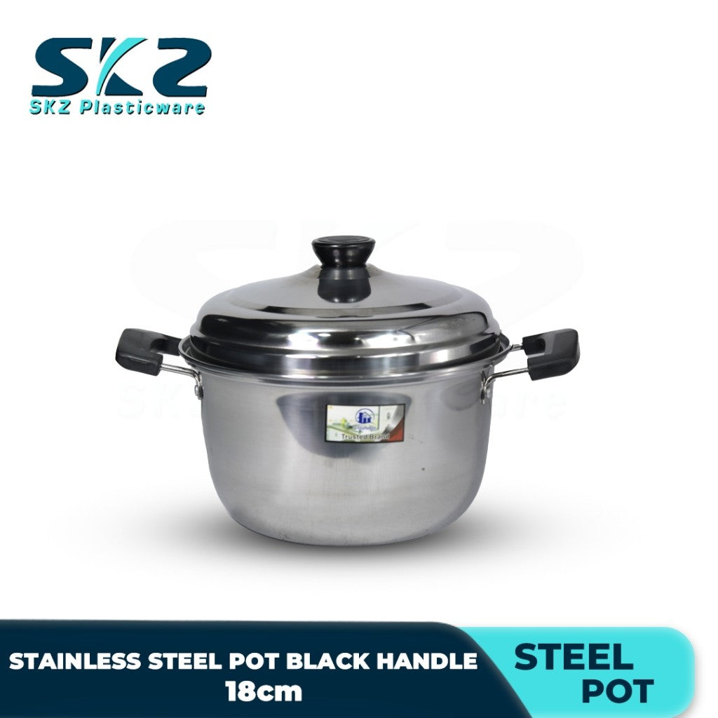 Skz  Stainless Steel Pot Double Black Handle