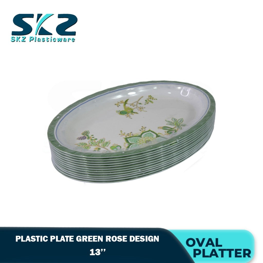 Melamine Oval Platter, Serving Platter, With Blue Moroccan Pattern 11-13inches available sizes