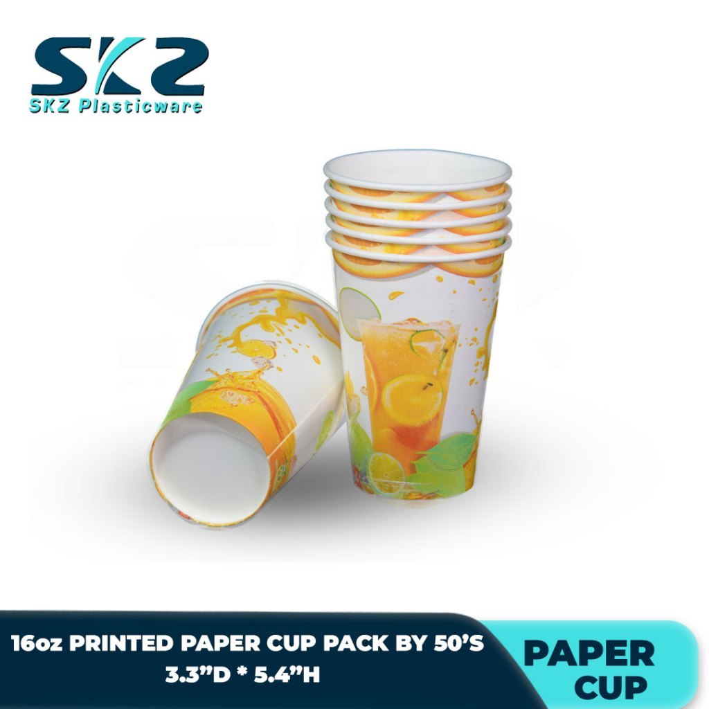 SKZ 16oz DISPOSABLE PRINTED PAPER CUP HOT AND COLD AVAILABLE