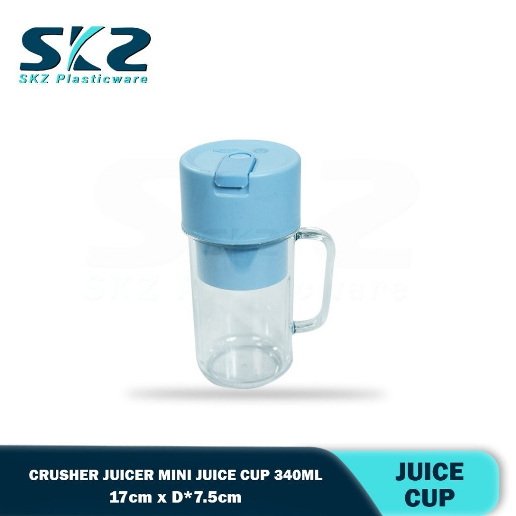 SKZ A1-1175 Portable Juicer with 6 Blade and Silicone Straw (Pink/Blue)