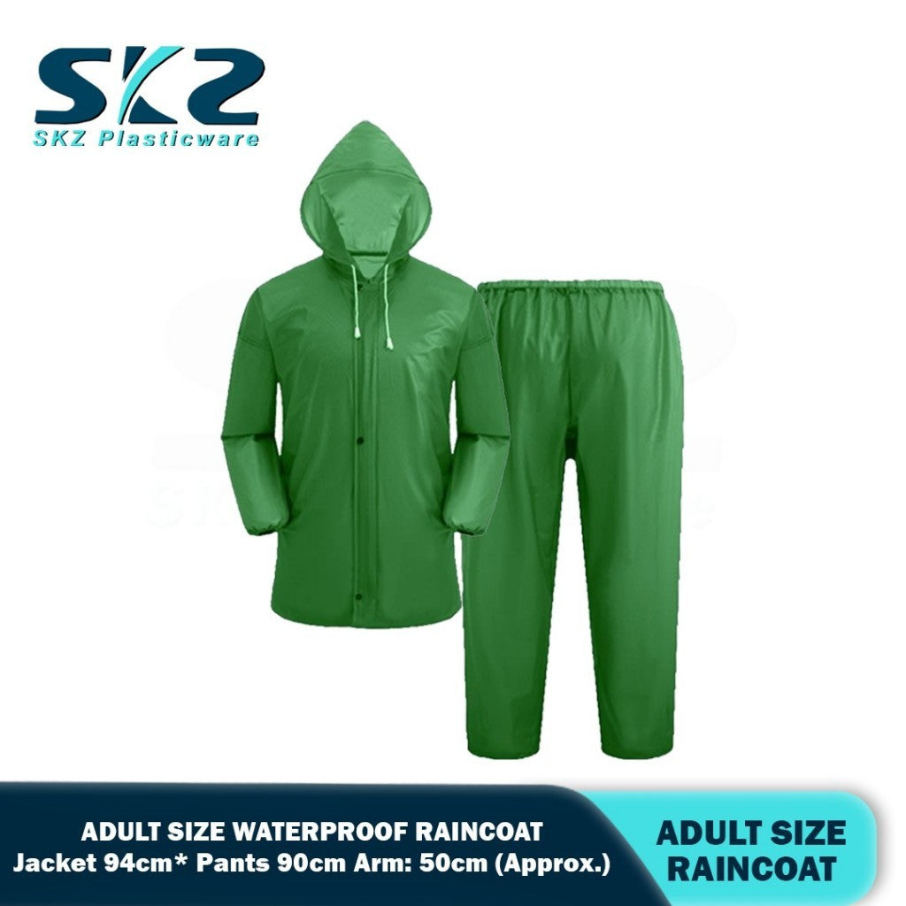 SKZ raincoat kapote unisex free size for adult with pants waterproof