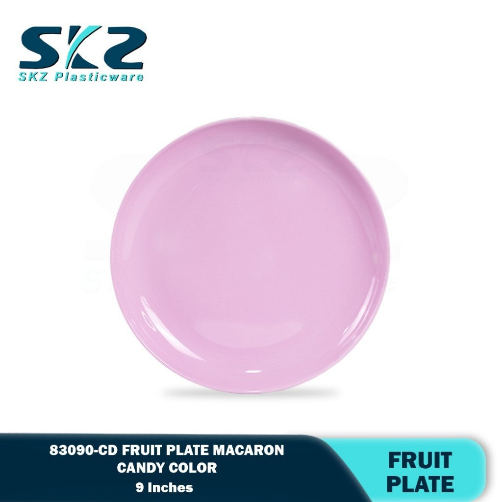 SKZ 83090-CD 9"inches FRUIT PLATE  Reusable Wave Design Plastic Round Plate Dinnerware Plates Plato