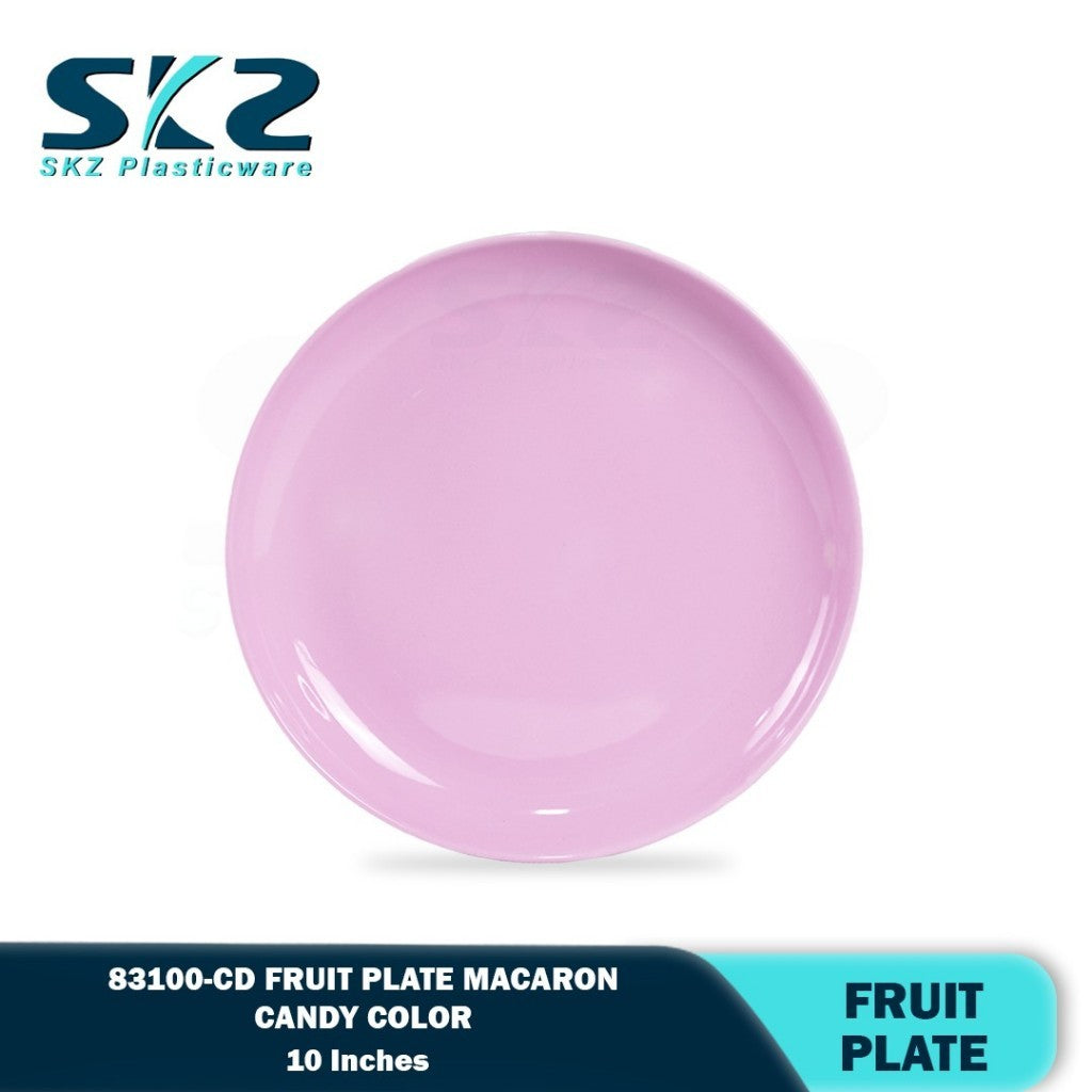 SKZ 83100-CD 10"inches FRUIT PLATE Reusable Wave Design Plastic Round Plate Dinnerware Plates