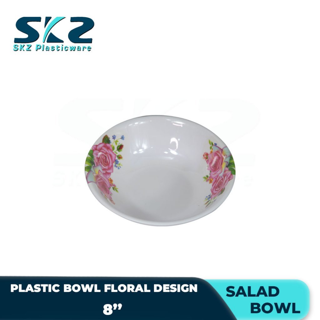MELAMINE PLASTIC SALAD BOWL, SERVING BOWL, AND VEGETABLE BOWL 8INCHES