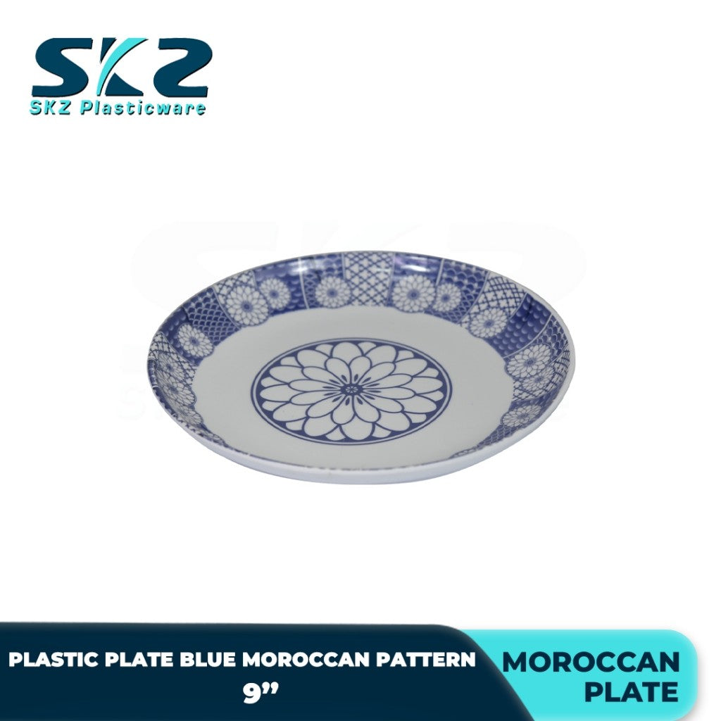 Melamine Dining Plastic Plate Premium Moroccan Pattern