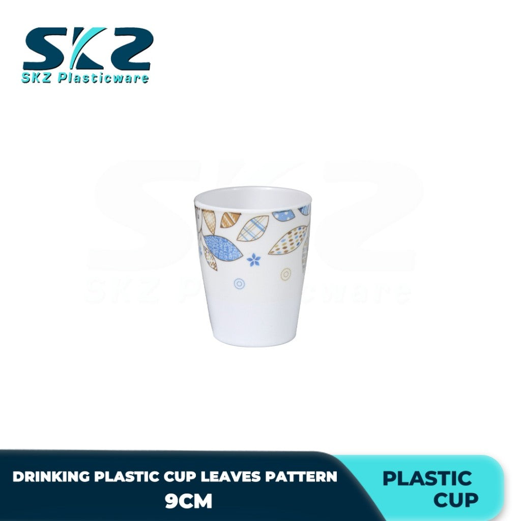 MELAMINE DRINKING PLASTIC CUP FLORAL DESIGN 9CM