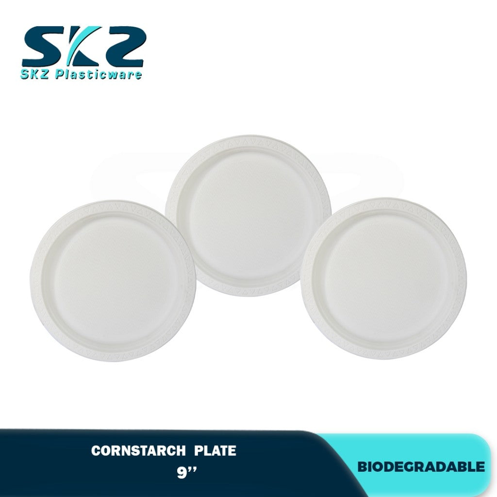 Skz Biodegradable Corn Starch Plate 9 & 7 inches