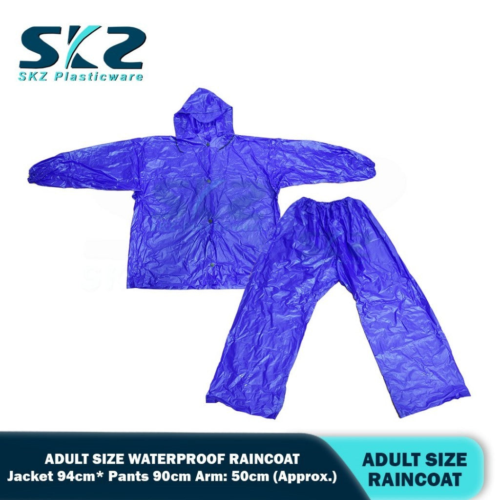 SKZ raincoat kapote unisex free size for adult with pants waterproof