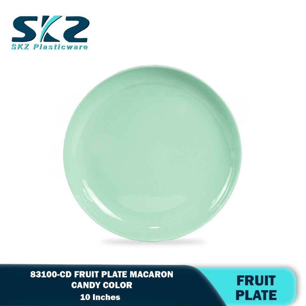 SKZ 83100-CD 10"inches FRUIT PLATE Reusable Wave Design Plastic Round Plate Dinnerware Plates