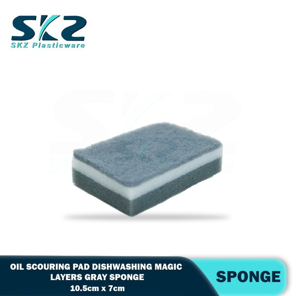 SKZ 1PC Oil Scouring Pad Dishwashing Tools Sponge Set Magic Sponge Household Three Layer Sponge