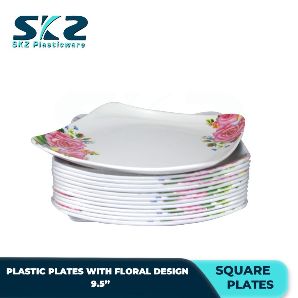 B-SERIES DESIGN SQUARE PLATE 6-12 SETS 9.5''