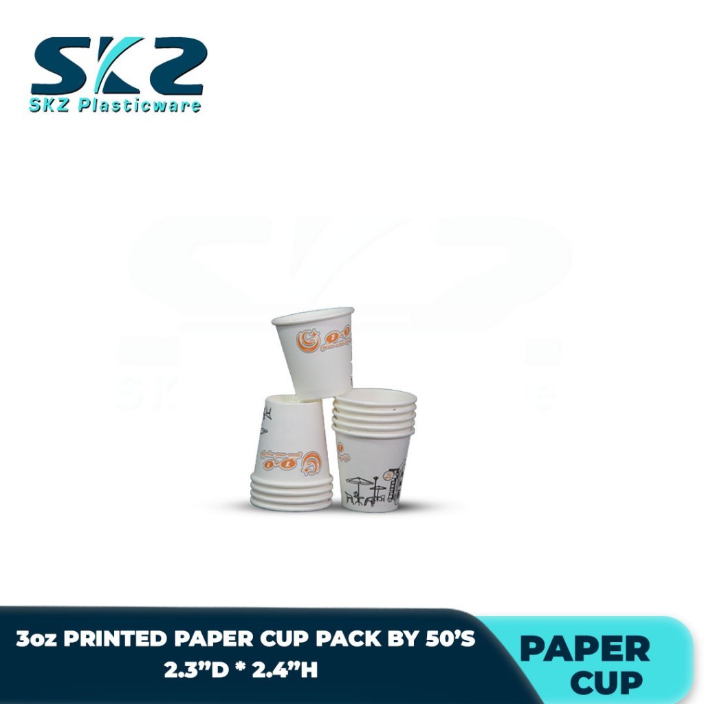 SKZ 3oz DISPOSABLE PRINTED PAPER CUP HOT AND COLD AVAILABLE