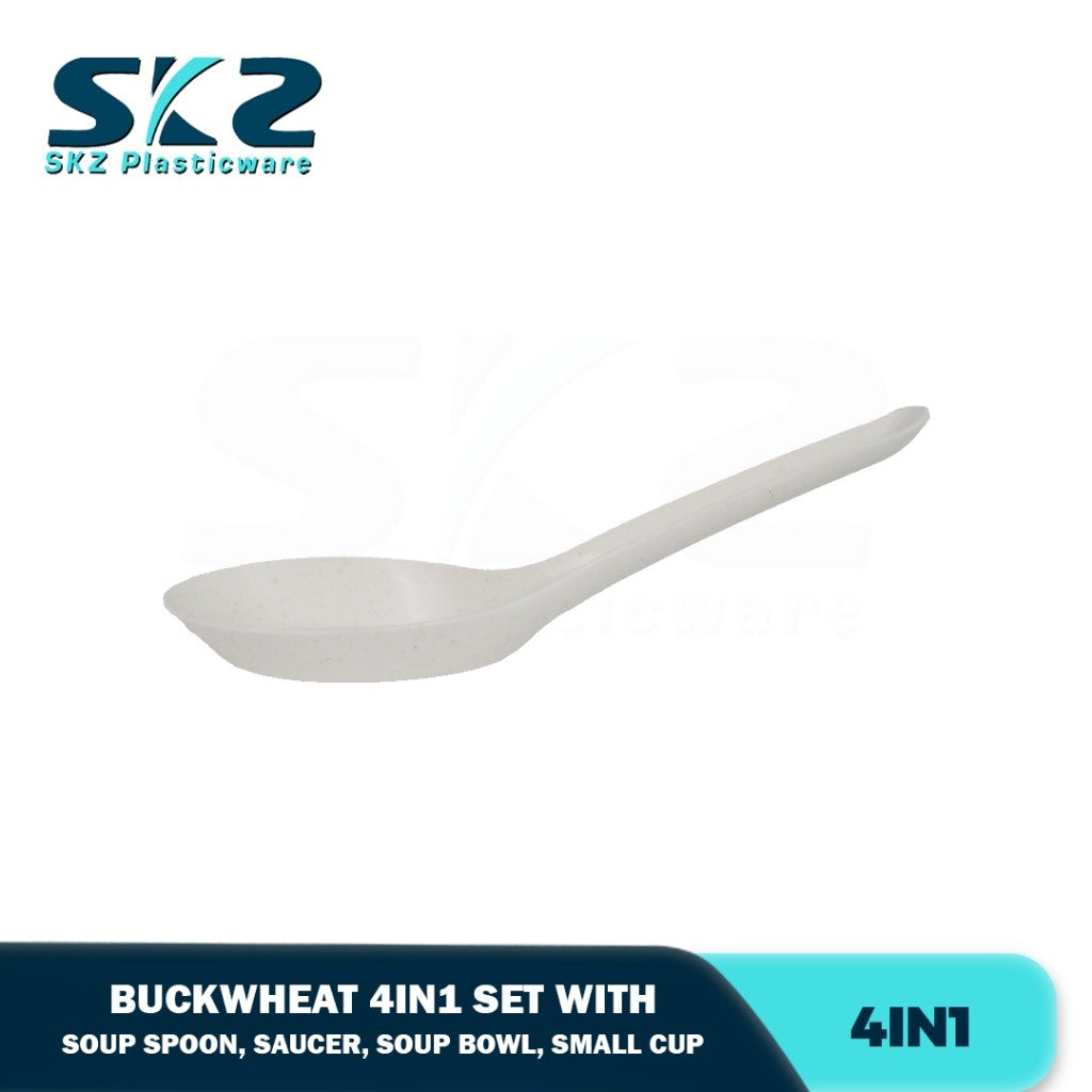 Skz Eco-Friendly Buckwheat dining sets Soup spoon, Saucer, Soup Bowl, Small Cup Biodegradable