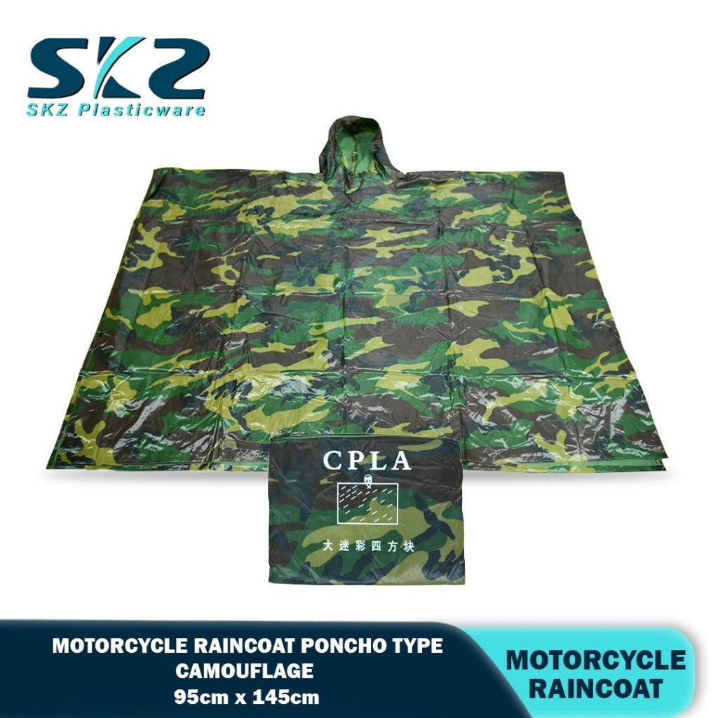 SKZ Waterproof Camouflage Men And Women Fishing Motorcycle Poncho rain coat (Raincoat)