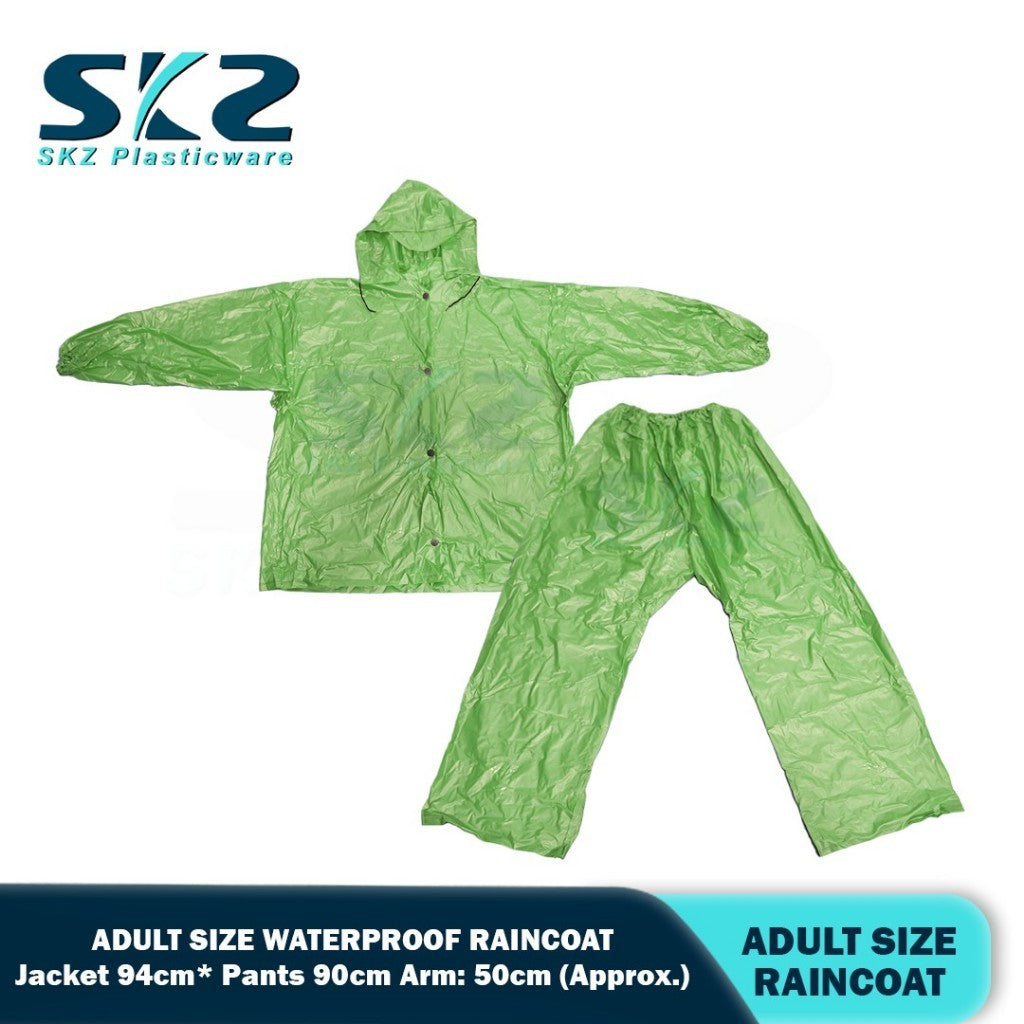 SKZ raincoat kapote unisex free size for adult with pants waterproof