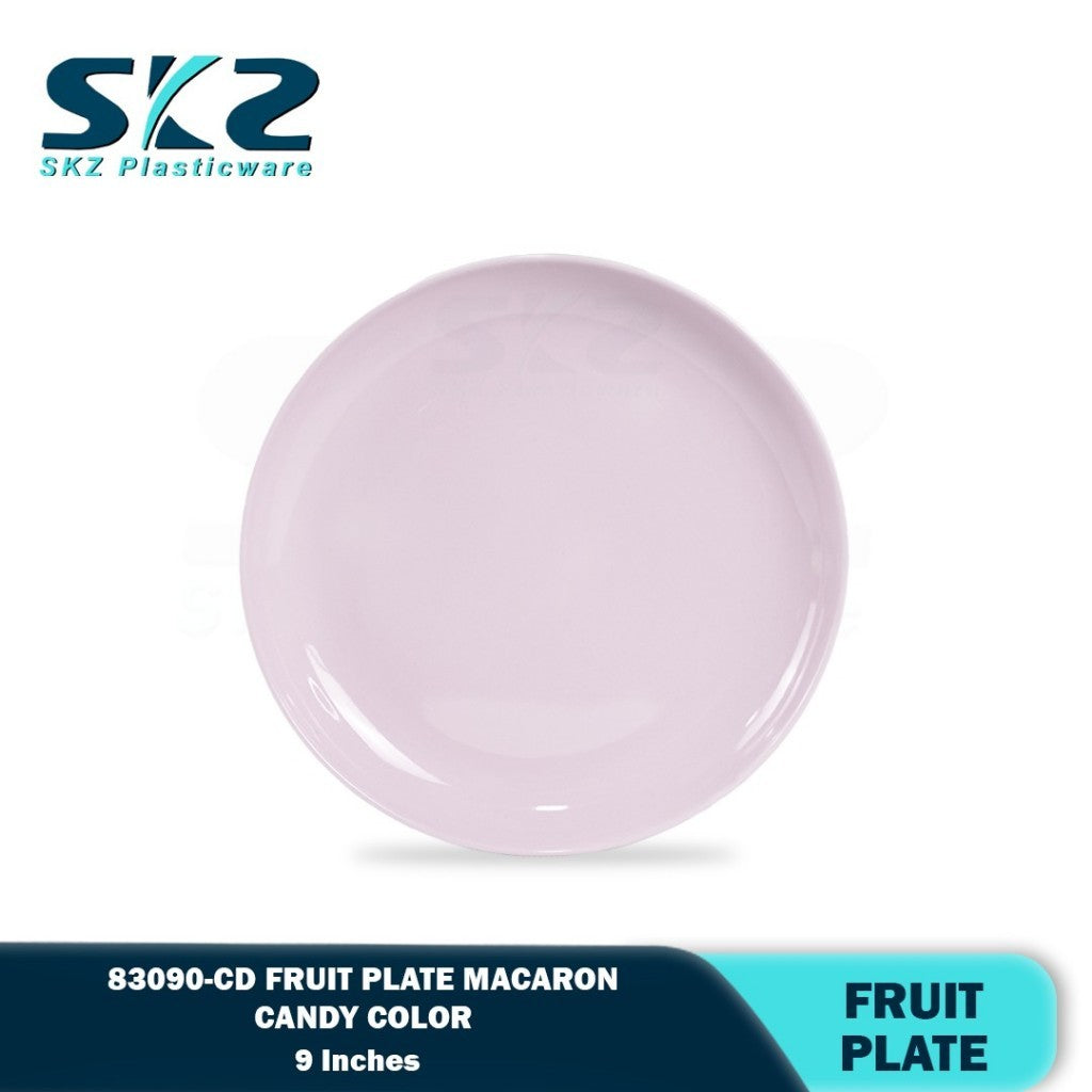 SKZ 83090-CD 9"inches FRUIT PLATE  Reusable Wave Design Plastic Round Plate Dinnerware Plates Plato