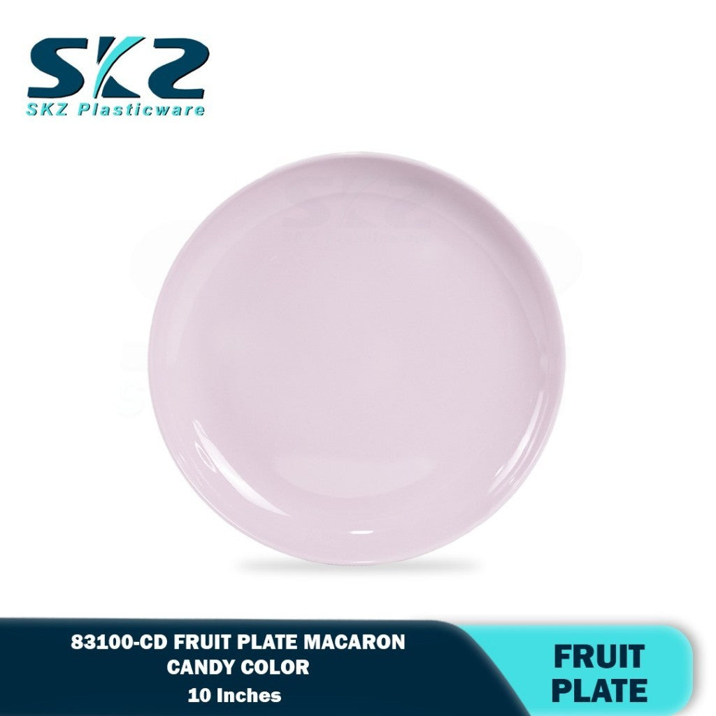 SKZ 83100-CD 10"inches FRUIT PLATE Reusable Wave Design Plastic Round Plate Dinnerware Plates