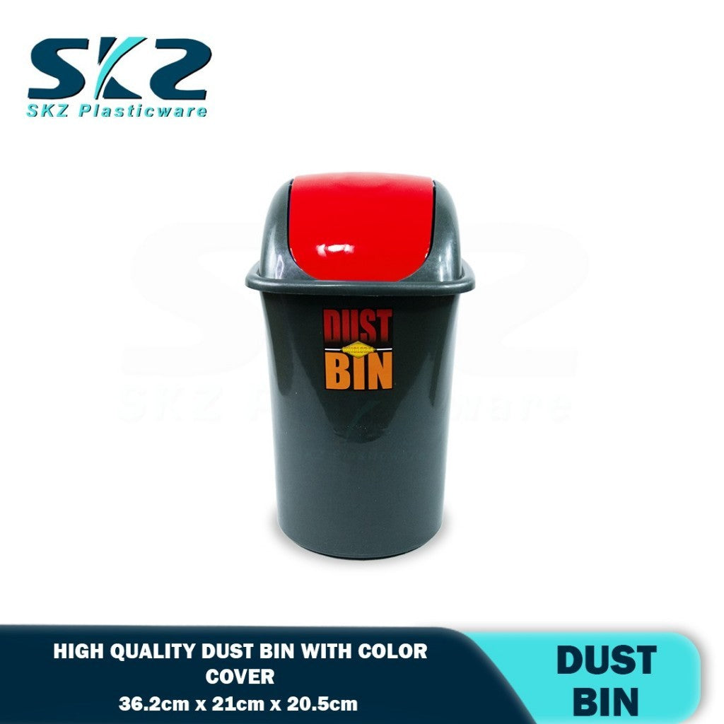 SKZ Trash Bin  Garbage Bin Swing Type Cover Black #512
