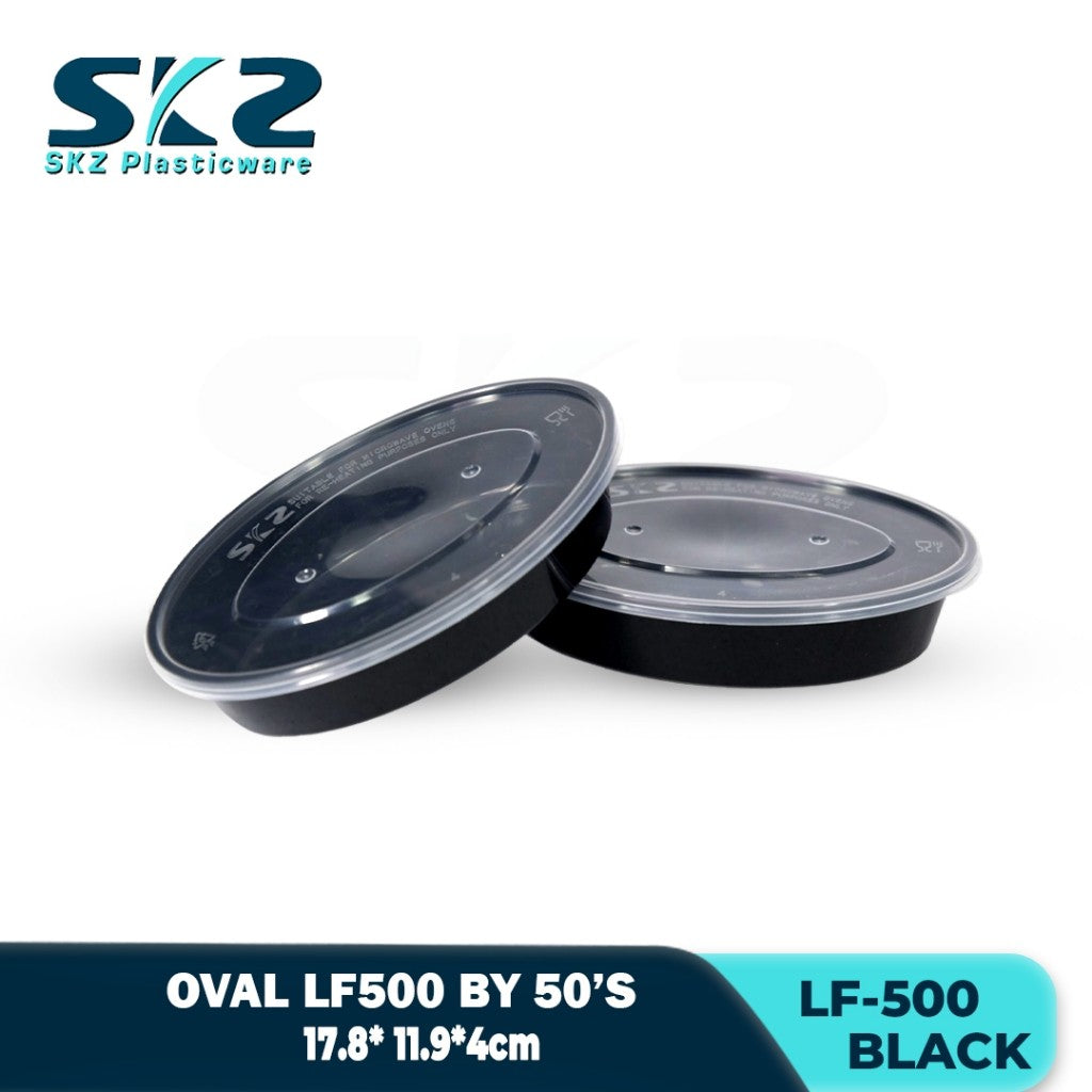 NEW SKZ BLACK OVAL CONTAINER SERIES LF500 400ml ENVIRONMENTAL FRIENDLY LECHE FLAN CONTAINER