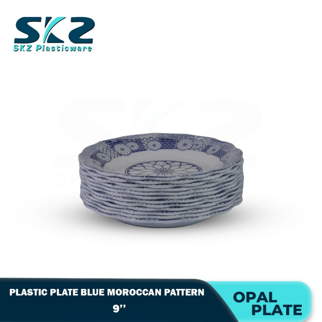 Melamine Dining Plastic Plate Premium Moroccan Pattern