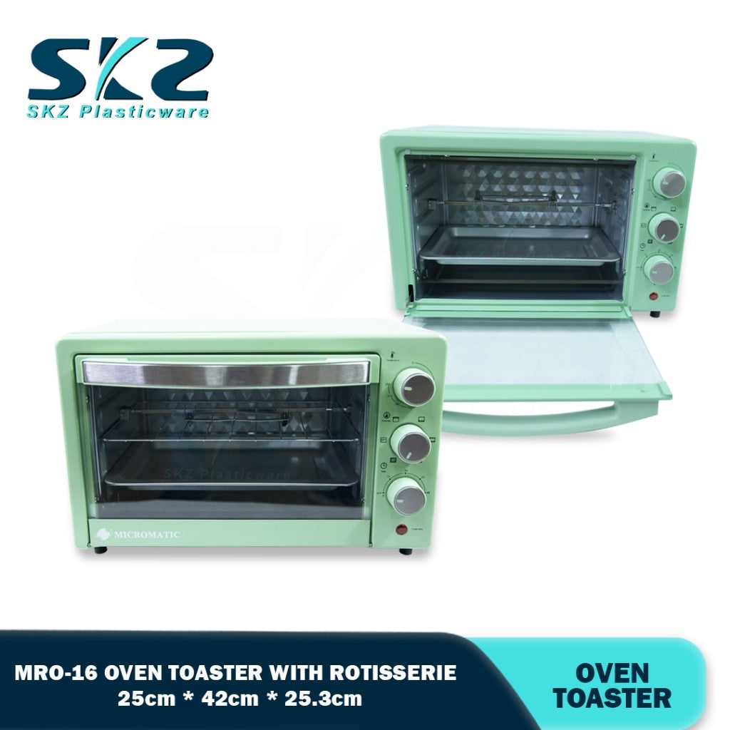 MICROMATIC MRO-16. 16L oven Toaster with Rotisserie