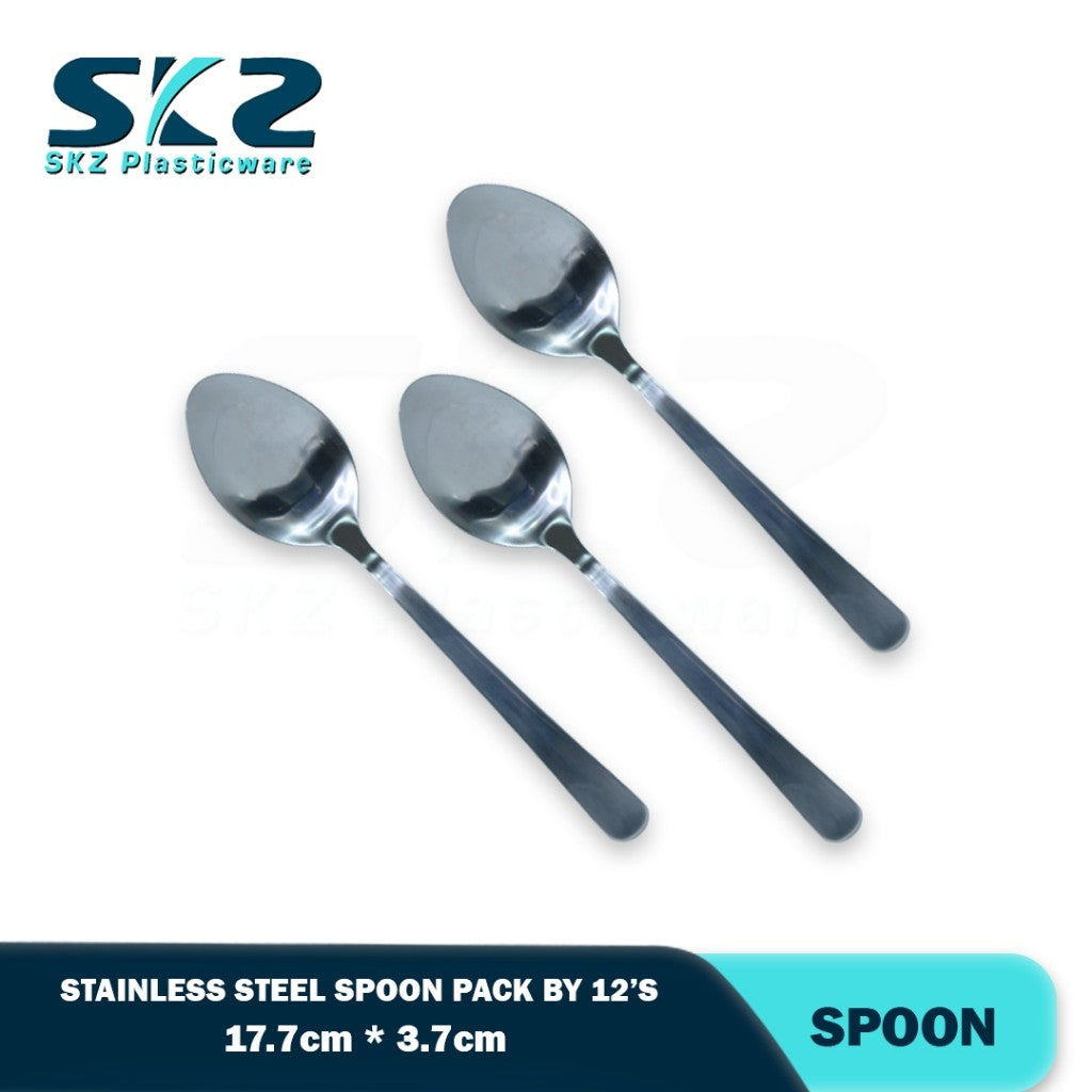 S003 F003 Stainless Thick Spoon And Fork (Silver)