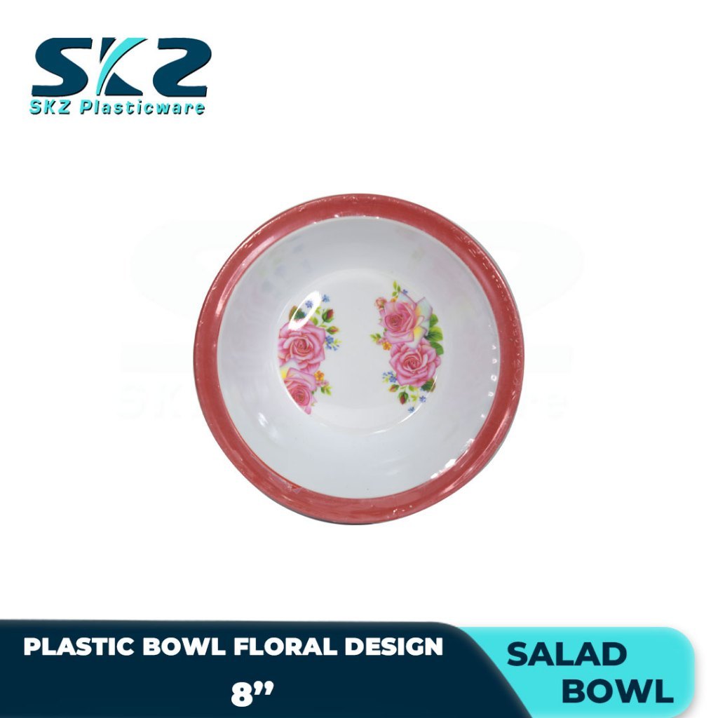 MELAMINE PLASTIC SALAD BOWL, SERVING BOWL, AND VEGETABLE BOWL 8INCHES