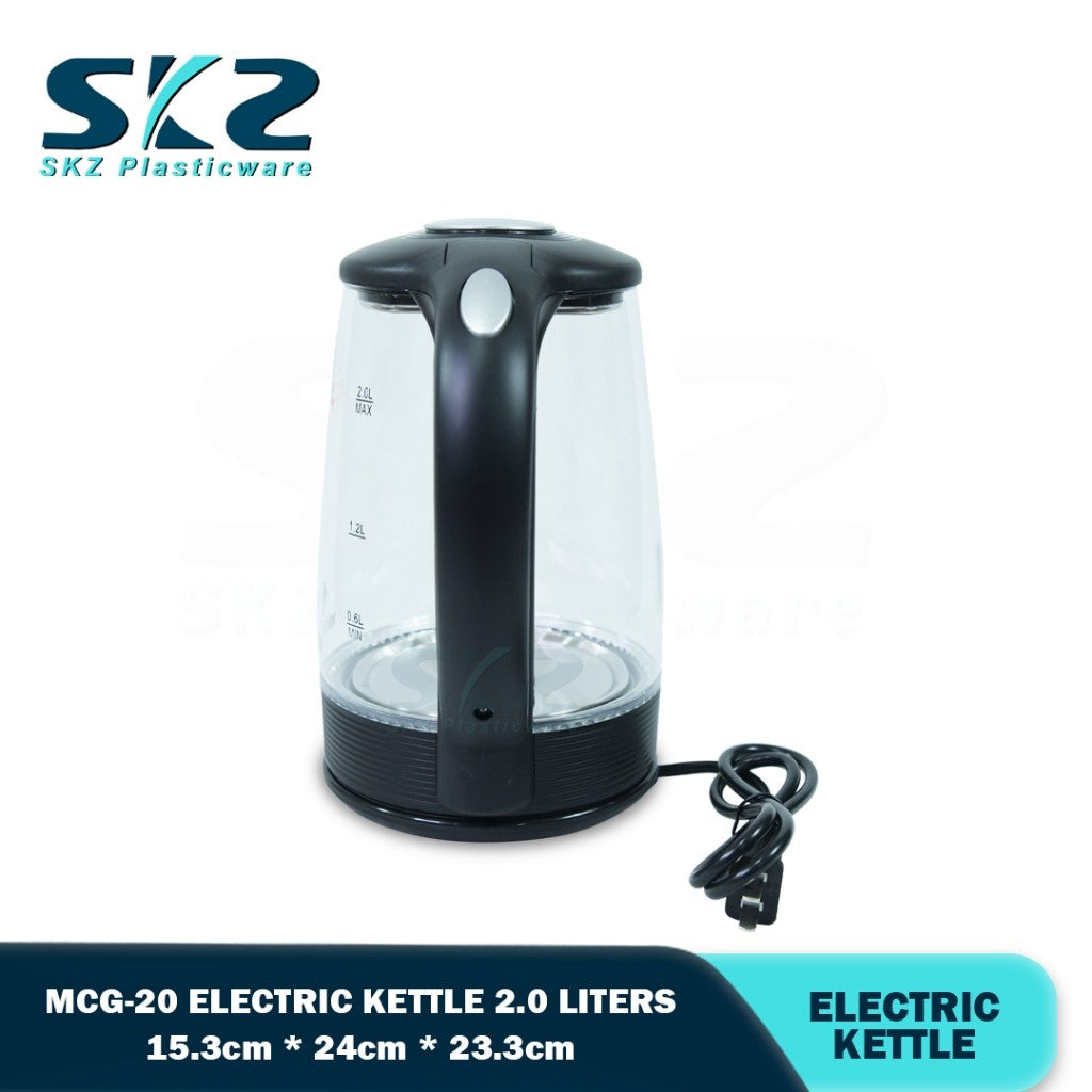 MICROMATIC MCG-20 2.0L Electric Cordless Kettle Glass