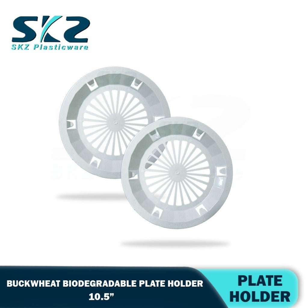 Skz Eco-Friendly Buckwheat paper plate holder Biodegradable 12pcs