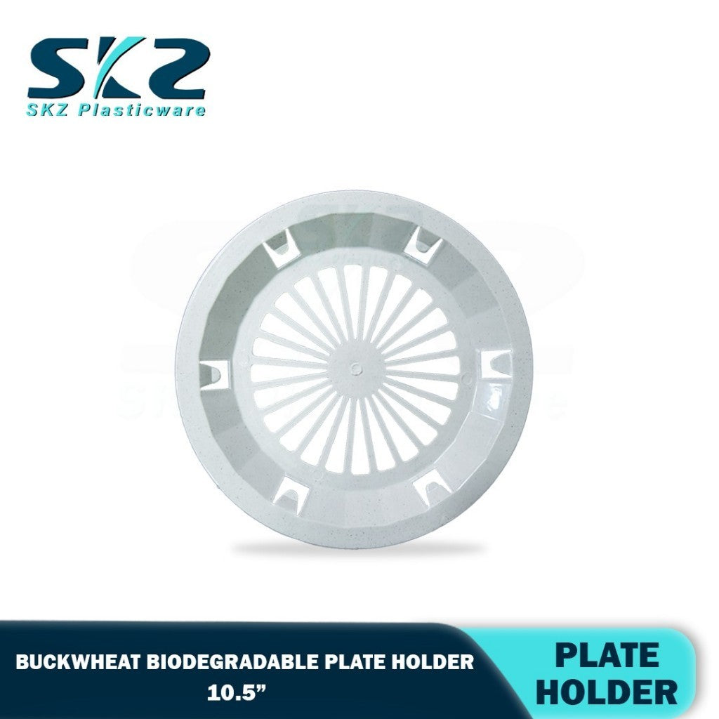 Skz Eco-Friendly Buckwheat paper plate holder Biodegradable 12pcs
