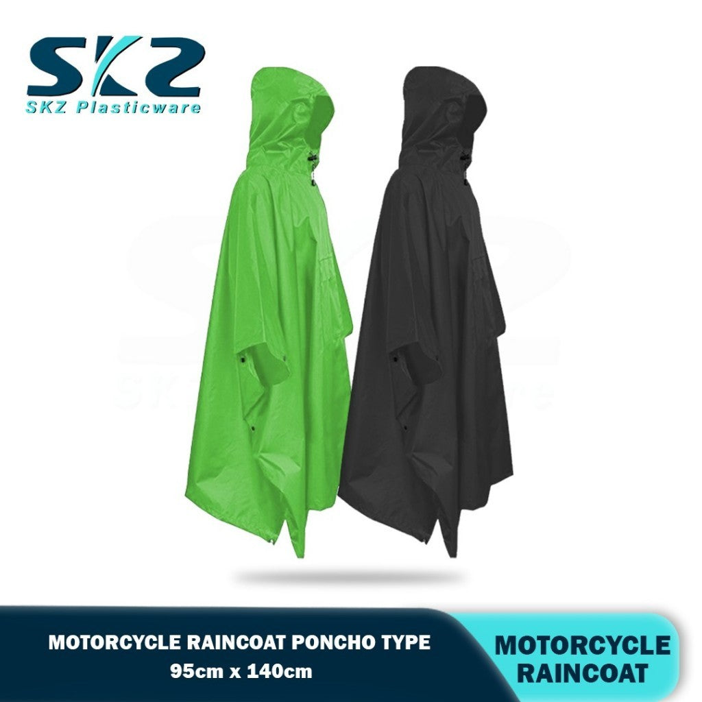 SKZ A1-885 OXFORD MOTOR RAINCOAT (RED/BLUE/GREEN/BLACK)