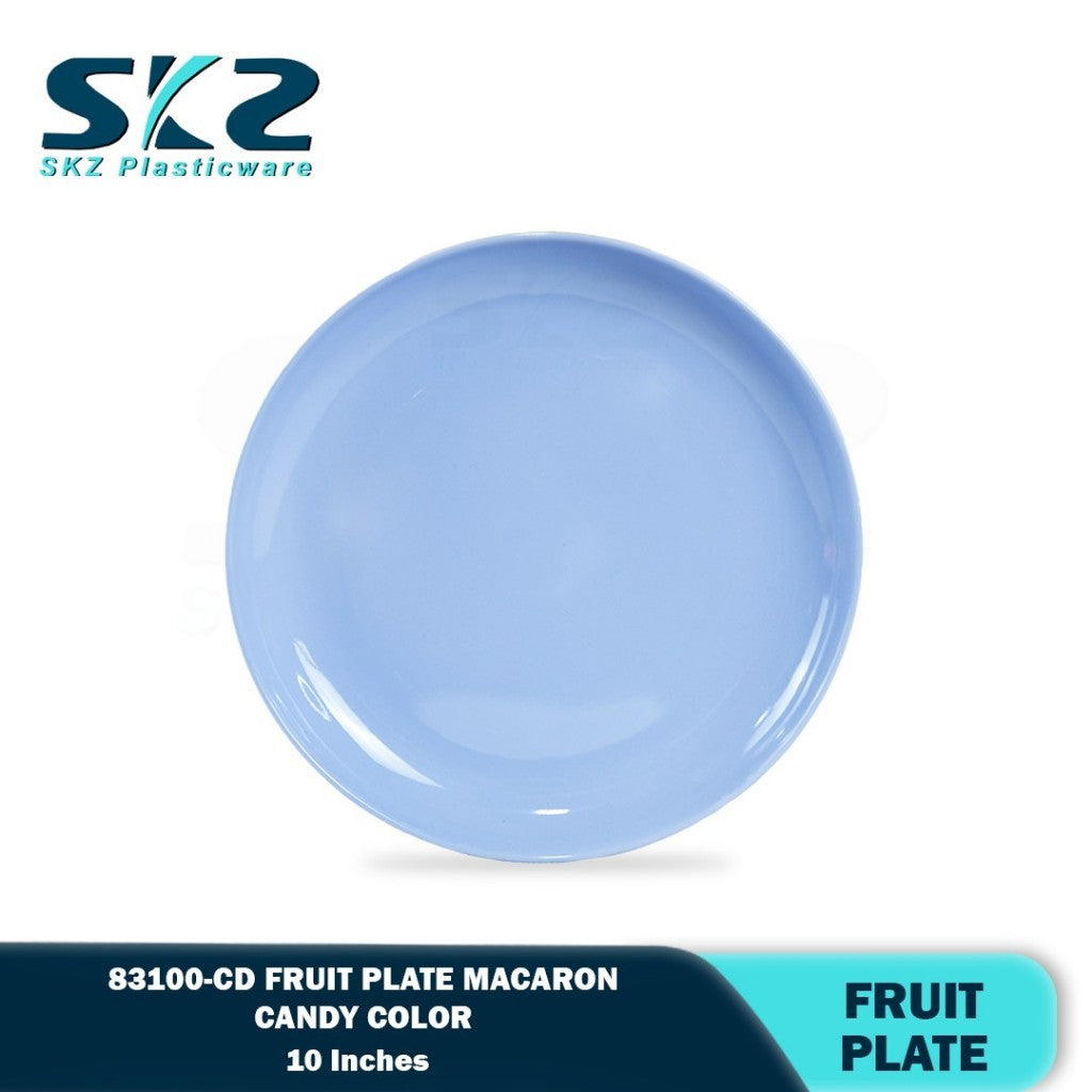 SKZ 83100-CD 10"inches FRUIT PLATE Reusable Wave Design Plastic Round Plate Dinnerware Plates