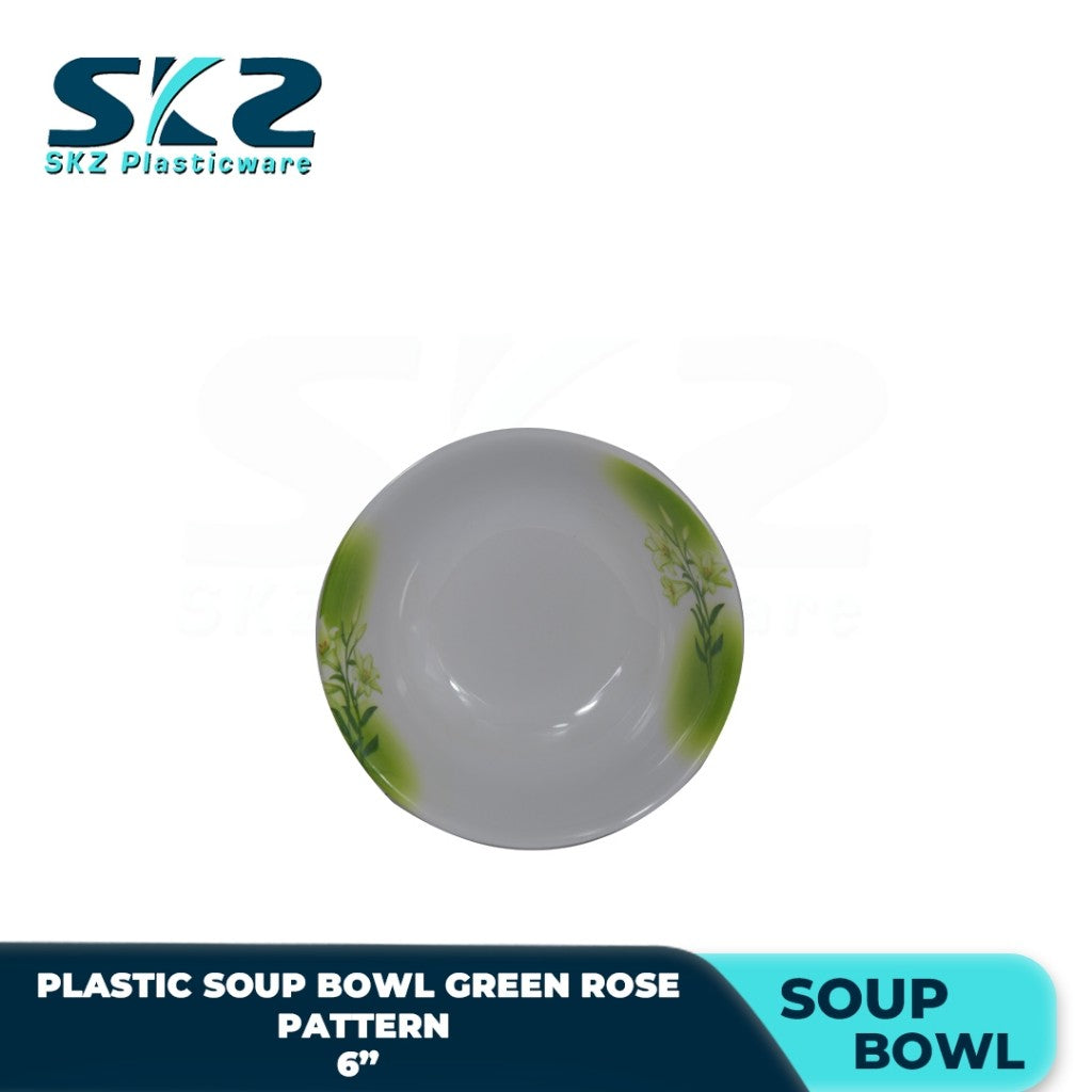 MELAMINE PLASTIC SALAD BOWL, SERVING BOWL, AND VEGETABLE BOWL ROSE DESIGN