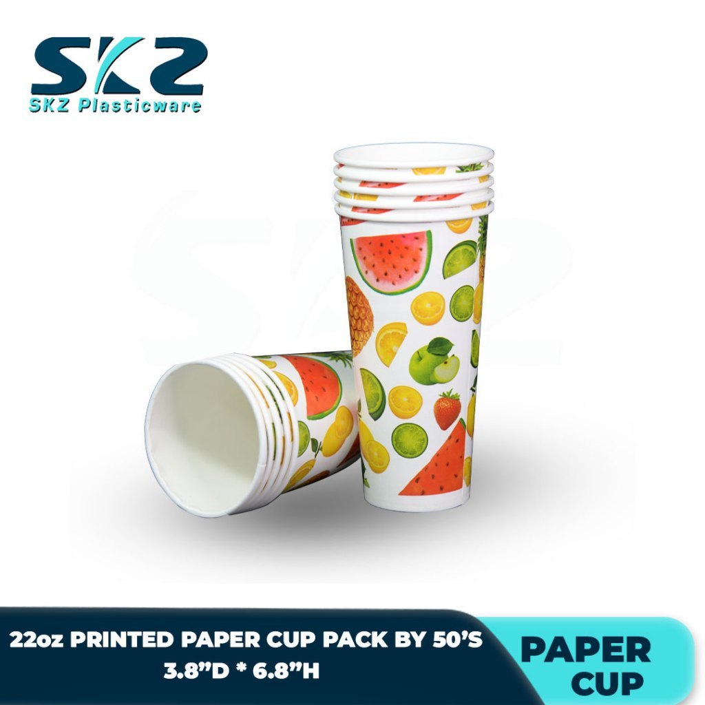 SKZ 22oz DISPOSABLE PRINTED PAPER CUP HOT AND COLD AVAILABLE