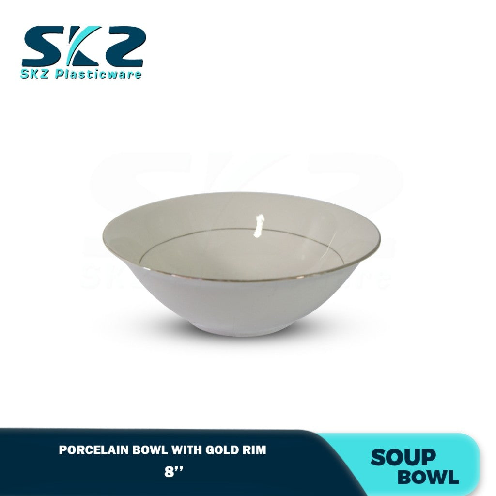 Skz Porcelain Soup and Salad Bowl, Scratch resistant, Durable and Eco Friendly Bowl