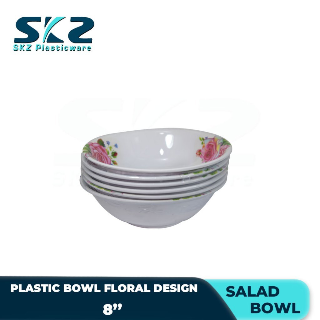 MELAMINE PLASTIC SALAD BOWL, SERVING BOWL, AND VEGETABLE BOWL 8INCHES