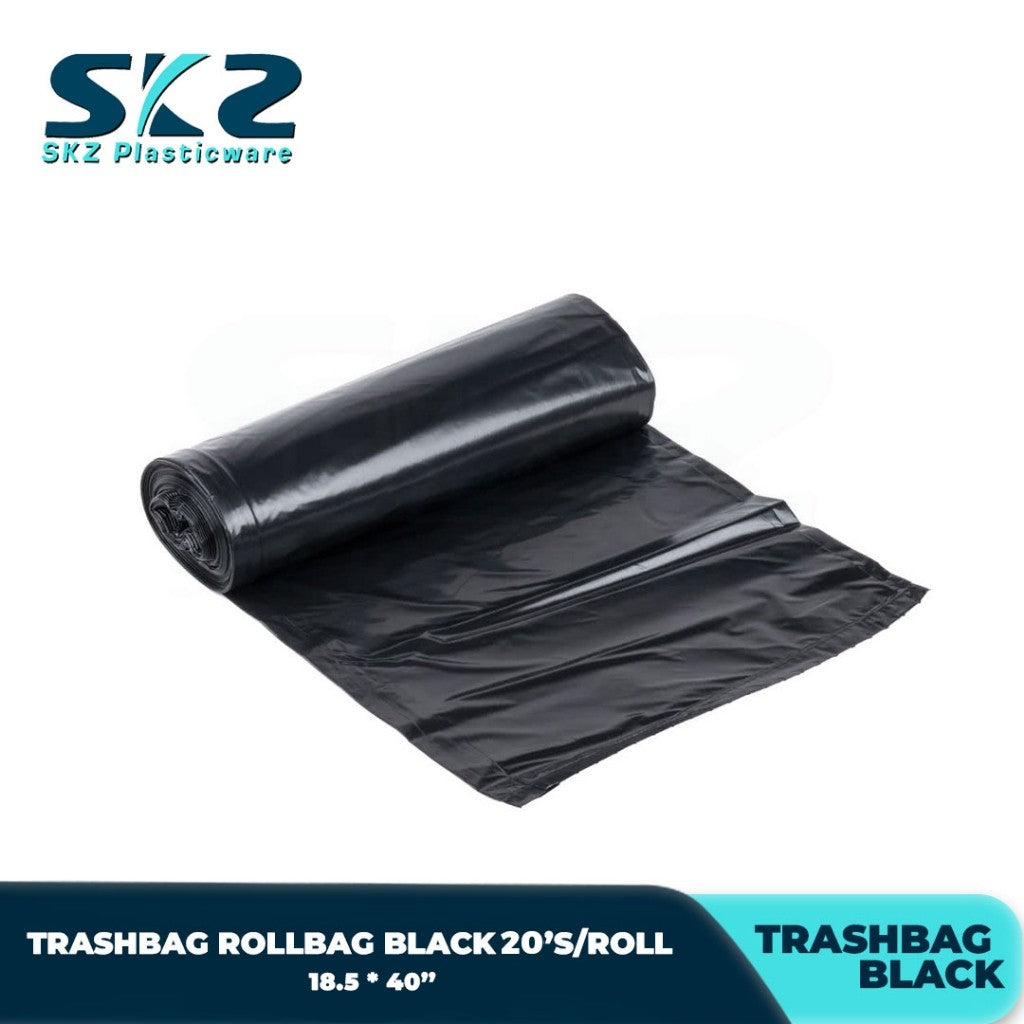 SKZ Plastic Trash bag black rollbag available sizes 20,30,40 pcs per roll