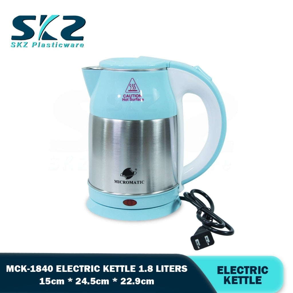 MICROMATIC MCK-1840 1.8L Elctric Cordless Kettle Stainless