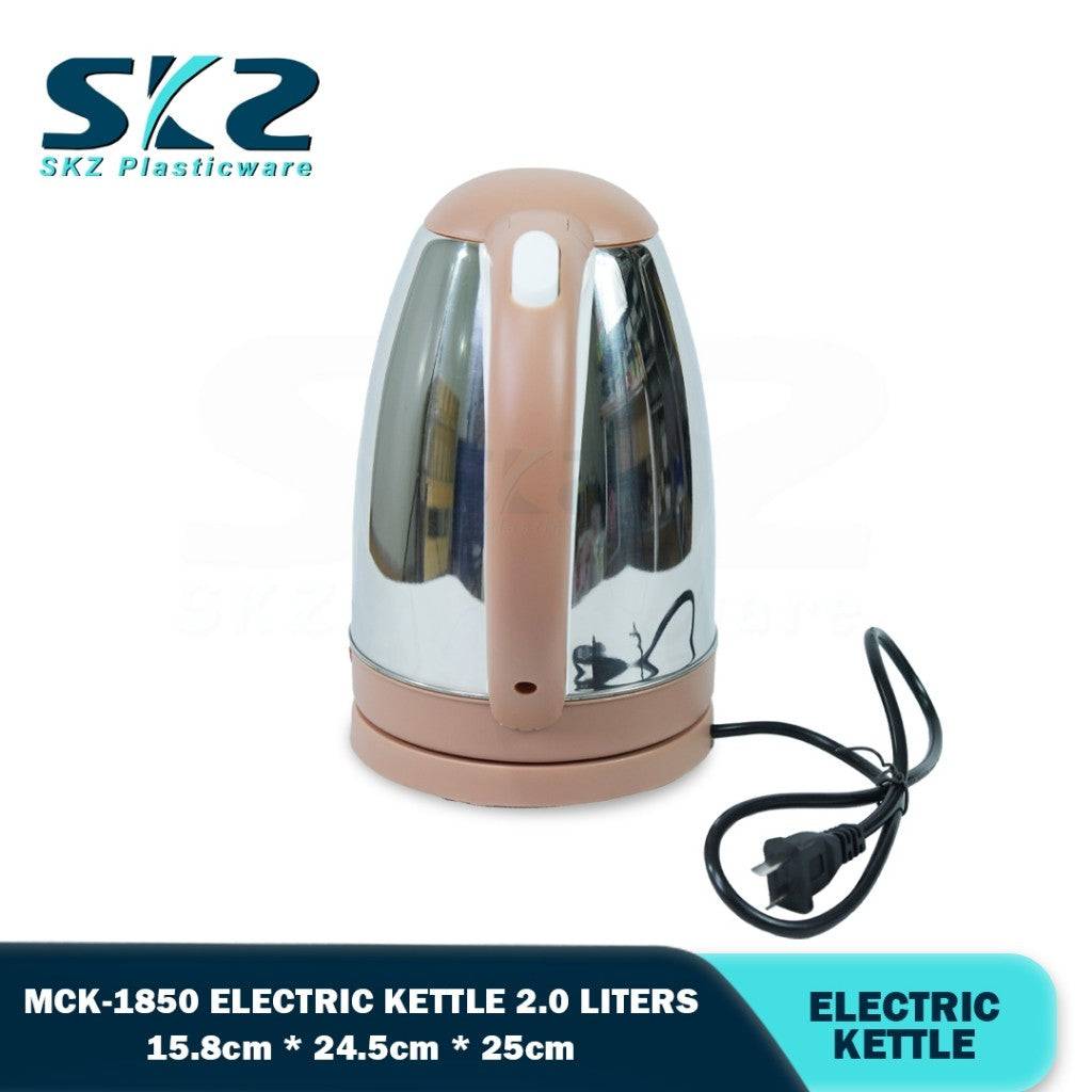 Micromatic 2.0L Stainless Steel Electric Kettle ( Beige ) - MCK 1850