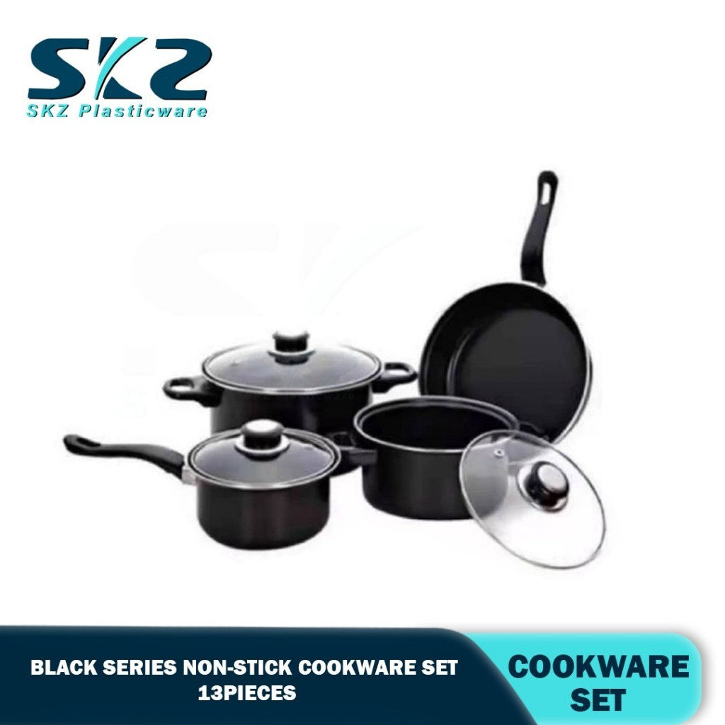 SKZ 13pcs Kitchenware Cookware Set Non-Stick Soup Pot Fry Pan Set