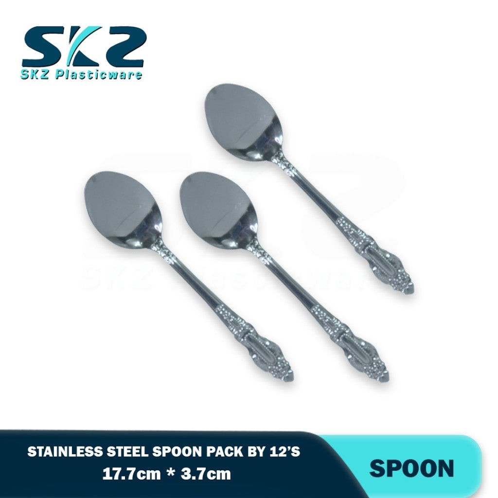 S138 F138 Stainless  Spoon And Fork (Silver)