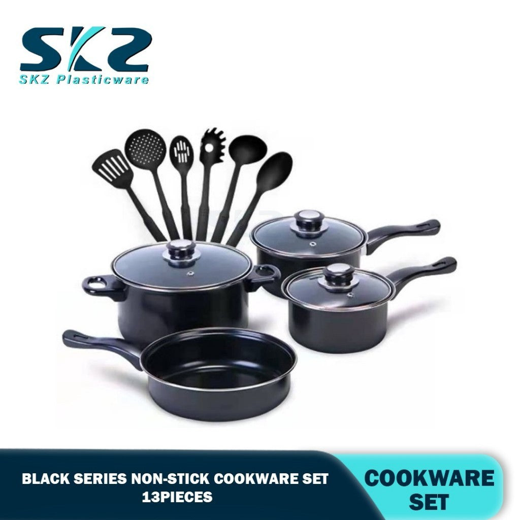 SKZ 13pcs Kitchenware Cookware Set Non-Stick Soup Pot Fry Pan Set